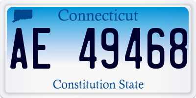 CT license plate AE49468