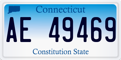 CT license plate AE49469
