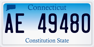 CT license plate AE49480