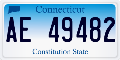 CT license plate AE49482