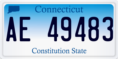CT license plate AE49483
