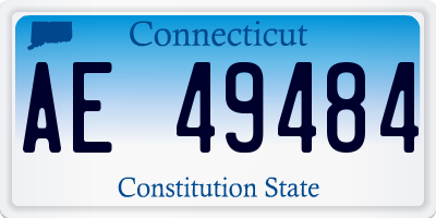 CT license plate AE49484
