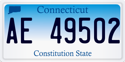 CT license plate AE49502