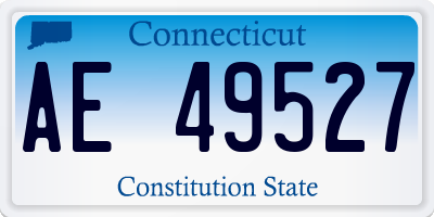 CT license plate AE49527