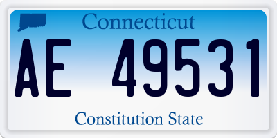 CT license plate AE49531