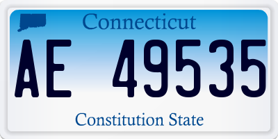 CT license plate AE49535