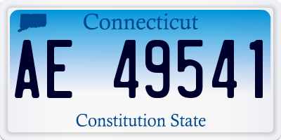 CT license plate AE49541