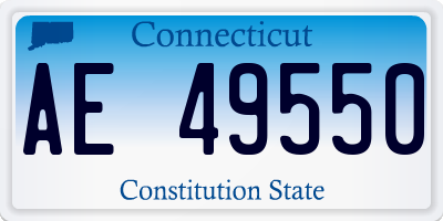 CT license plate AE49550