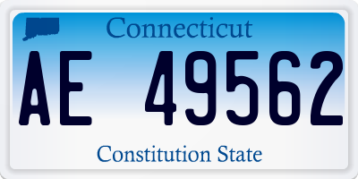 CT license plate AE49562