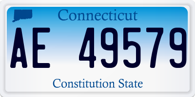 CT license plate AE49579