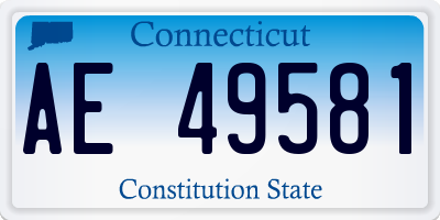 CT license plate AE49581