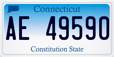 CT license plate AE49590
