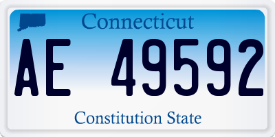 CT license plate AE49592