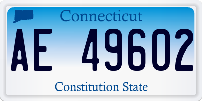 CT license plate AE49602