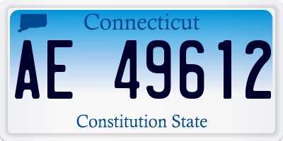 CT license plate AE49612