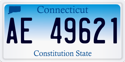 CT license plate AE49621