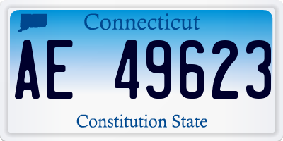 CT license plate AE49623