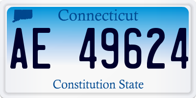 CT license plate AE49624