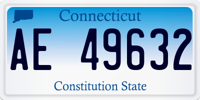 CT license plate AE49632
