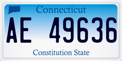 CT license plate AE49636