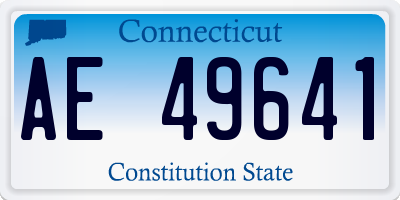 CT license plate AE49641
