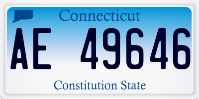 CT license plate AE49646