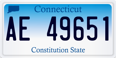 CT license plate AE49651