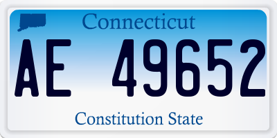 CT license plate AE49652