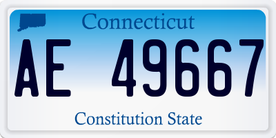 CT license plate AE49667