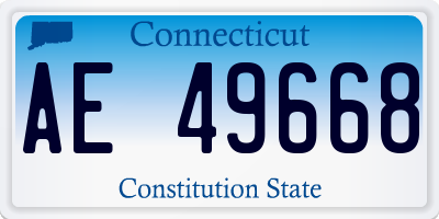 CT license plate AE49668