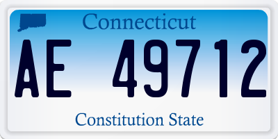 CT license plate AE49712