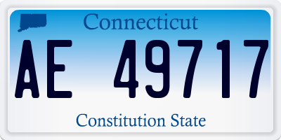 CT license plate AE49717