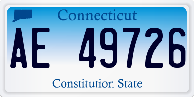 CT license plate AE49726