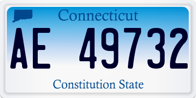 CT license plate AE49732