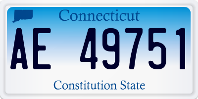 CT license plate AE49751