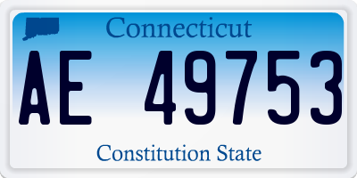 CT license plate AE49753