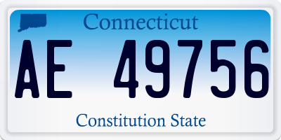 CT license plate AE49756