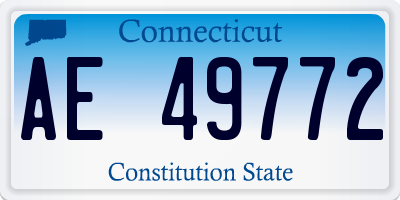 CT license plate AE49772