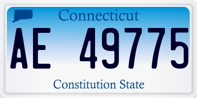 CT license plate AE49775
