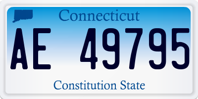 CT license plate AE49795