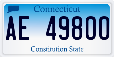CT license plate AE49800