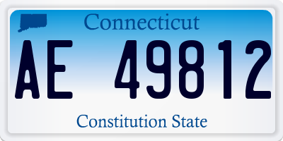 CT license plate AE49812