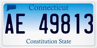 CT license plate AE49813