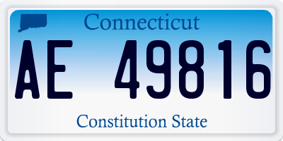 CT license plate AE49816