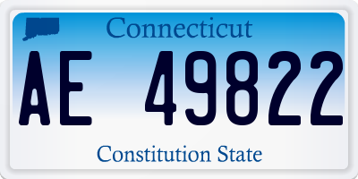 CT license plate AE49822