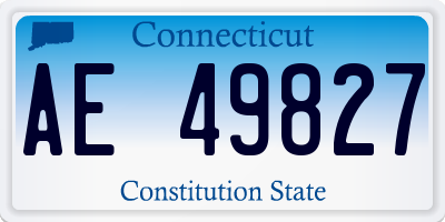 CT license plate AE49827