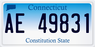 CT license plate AE49831
