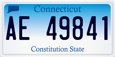 CT license plate AE49841