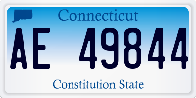 CT license plate AE49844