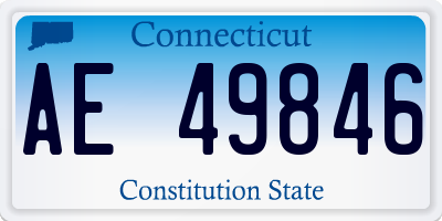 CT license plate AE49846